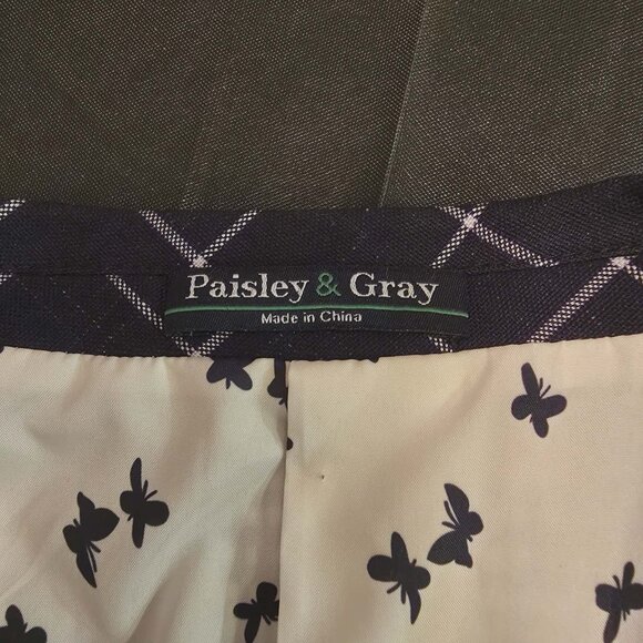 PAISLEY & GRAY BLAZER COAT JACKET BLUE WHITE CHECKED SIZE 42R - Picture 14 of 16